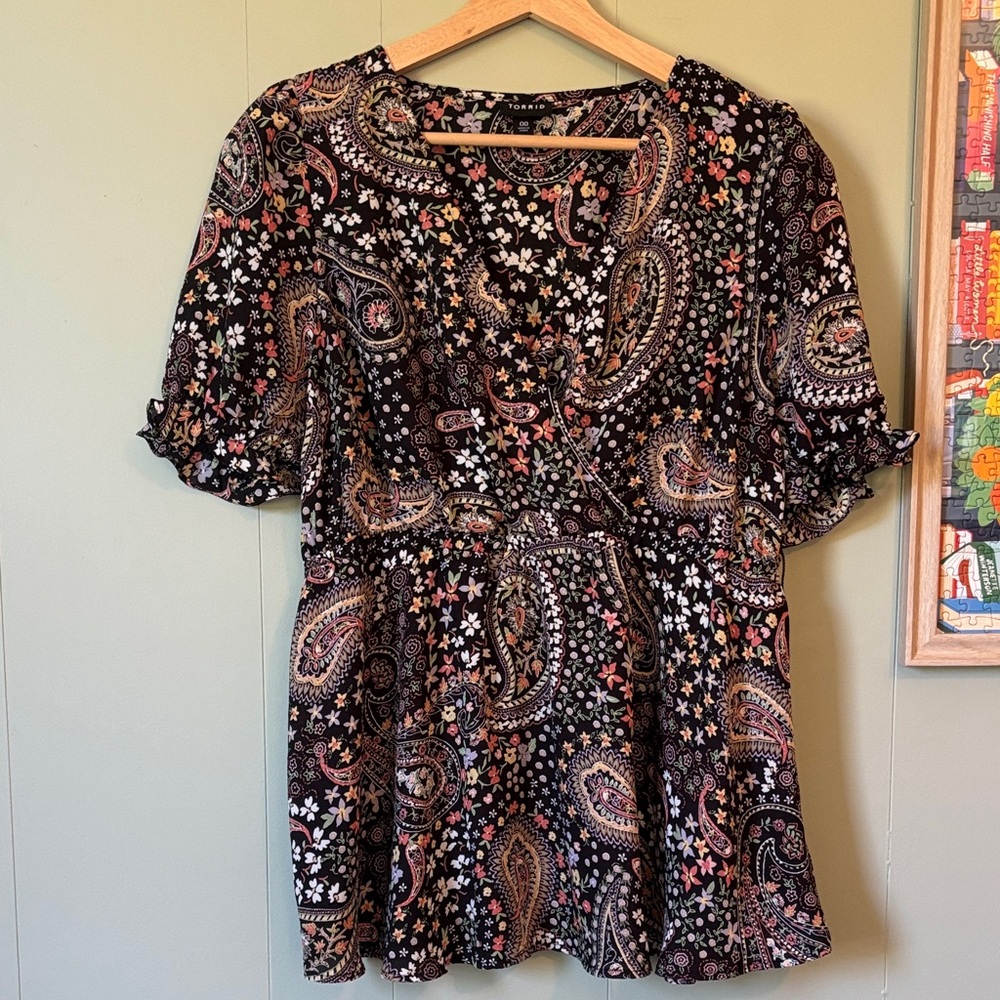 Torrid Floral Paisley Print Blouse